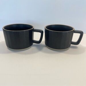 Hearth and Hand Stoneware Cups Mugs Espresso Brown Fluted Magnolia NWOB